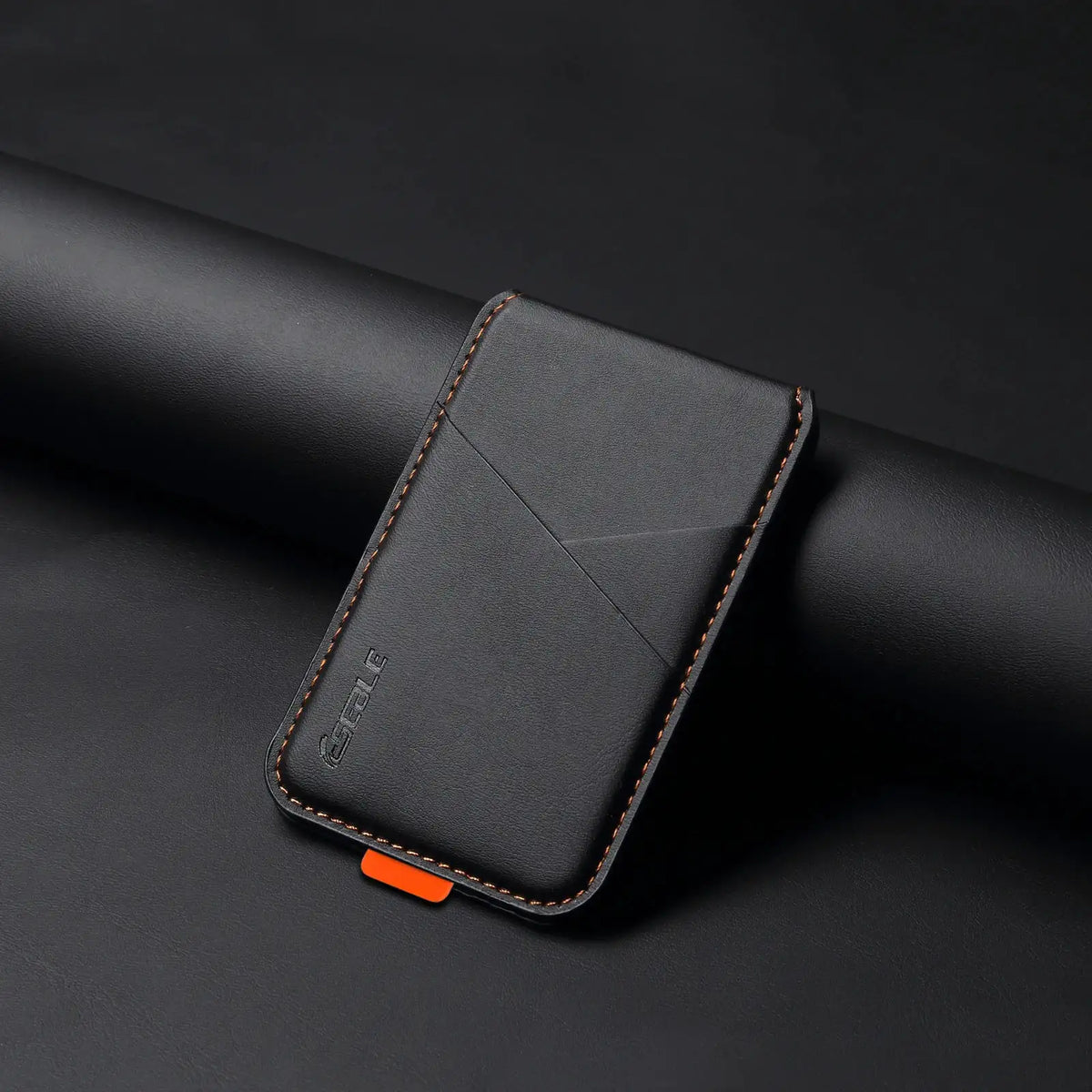 Premium PU Leather Magnetic Phone Card Holder, RFID Anti-Skimming Wallet Compatible with Magnetic Wireless Charging Smartphones,