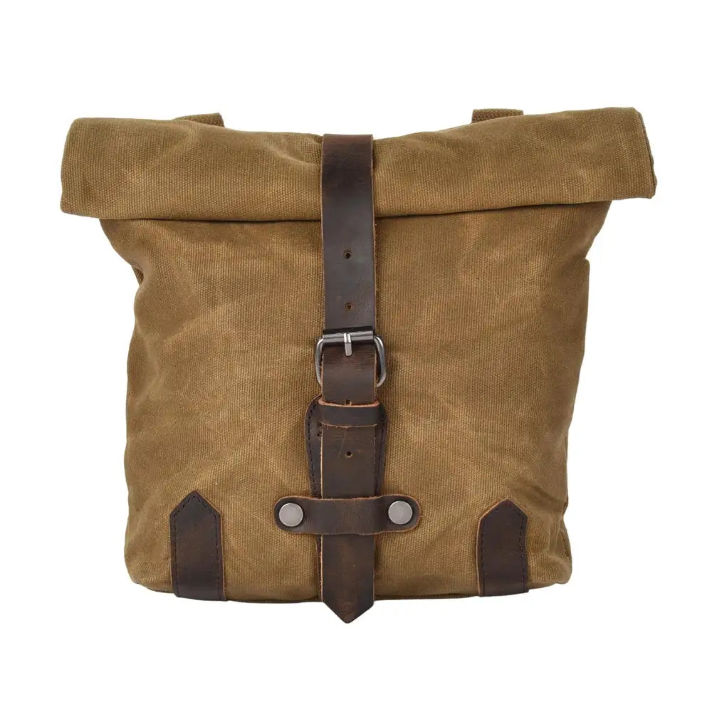 Satchel Vintage Motorcycle Side Bag Waterproof Oil Wax Canvas Hanging Bag for Small E-bike Hanging Toolkit