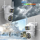 Smart Outdoor Security Camera With AI Dual Lens
