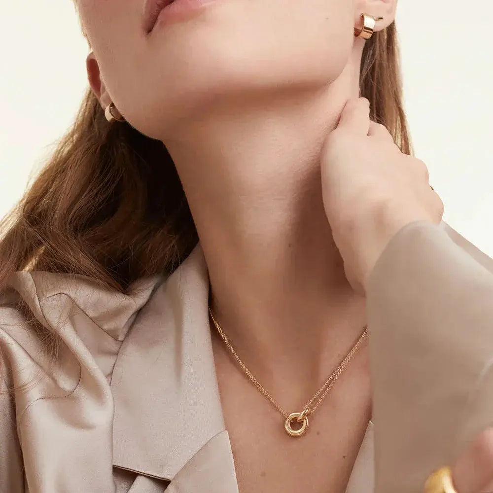 Two Color 316L Stainless Steel Pendant Necklaces for Women