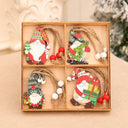 Charming Wooden Christmas Gnome Ornaments for Tree Decor