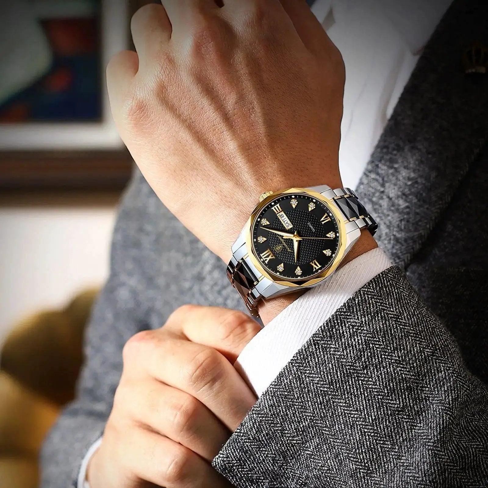 Men's Quartz Watch Stainless Steel Timepiece For Modern Men