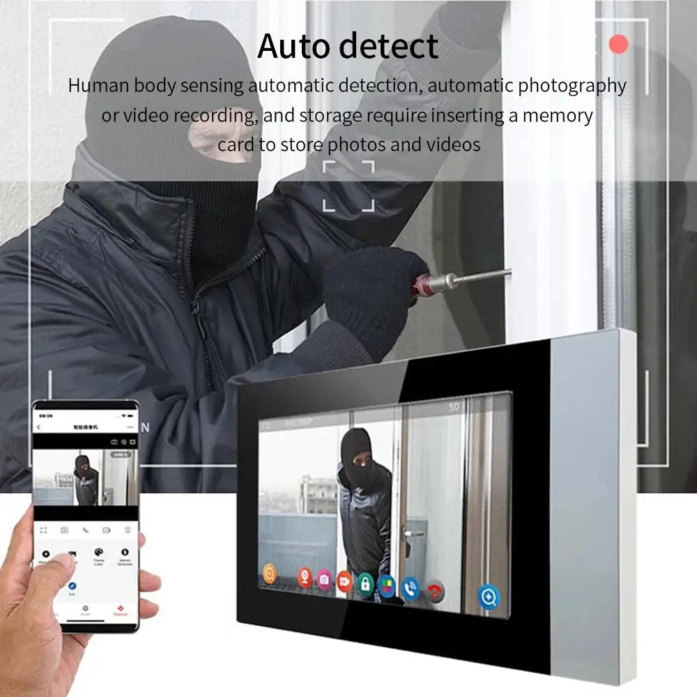 Wifi 1080P Video Intercom Video Doorbell Color Touch Screen Camera Access Control Security IP Villa RFID Support Tuya App