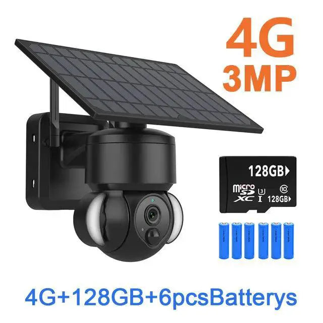 Security Camera for Small Biz Solar — 4MP WHITE 4G 128GB