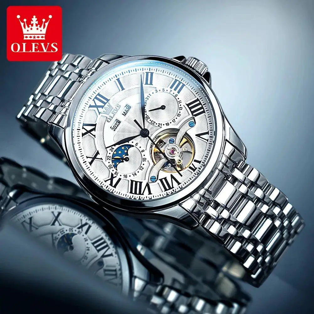 Moon Phase Luxury Men's Watch For Stylish Gentlemen