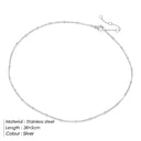 eManco Gold Color Stainless Steel 316 Chain Choker Necklace