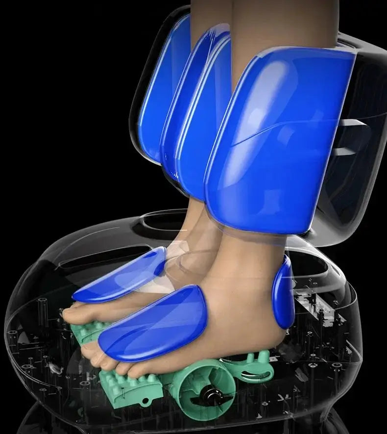 Jinkairui Fully Automatic Foot Massage Machine Detachable Split Massage Heating Kneading Leg Massager Home Relaxation