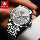 Olevs Men Quartz Moon Phase Watch