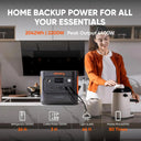 Jackery E2000AC Portable Power Station 2037Wh LiFePO4 Battery, 2200W Solar Generator with 2x 200W Solar Panels and 5m Extension Cable for RV Camping Emergency Home Backup