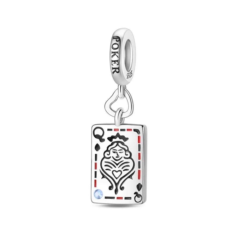 Sterling Silver Poker Card Pendant