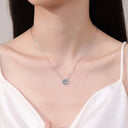 Cross Moissanite Pendant Necklace In