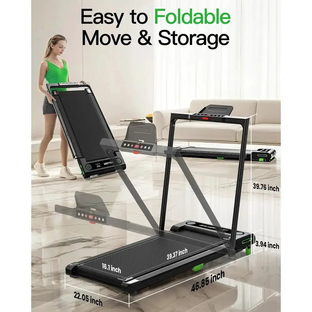 Compact 2.5 HP Desk Treadmill with LED Display and Remote Control