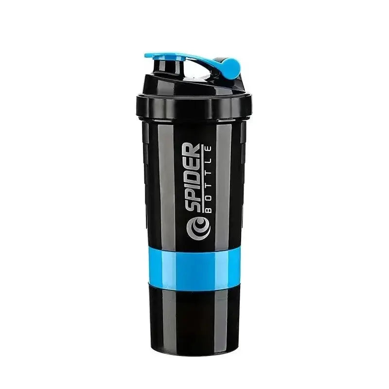 3 Layer Shaker Protein Bottle For Bodybuilding Mixing Cup