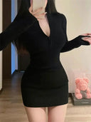 Women Bodycon Dress Night Out - Sleek