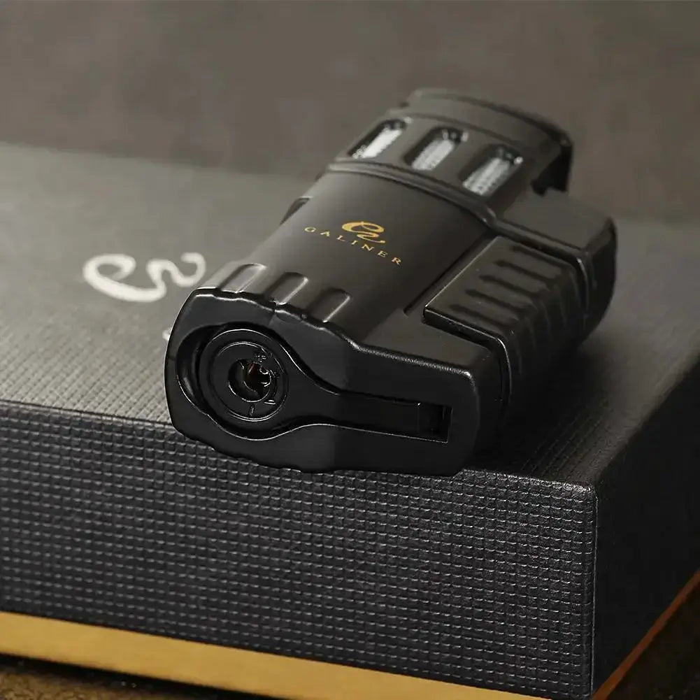 Galiner Cigar Torch Lighter Windproof 4 Jet Flame Butane