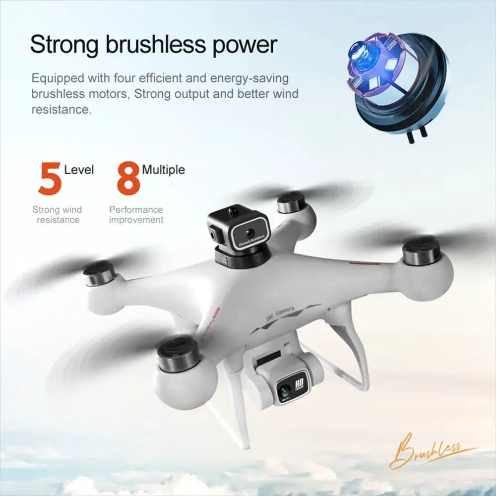 2026 Newest S116 MAX Brushless RC Drone with Dual Camera, WiFi FPV, Optical Flow Positioning, 360 Obstacle Avoidance, One Key Takeoff Landing, Altitude Hold, Foldable, Carry Bag Included, Long Flight Time, Gift for Adults
