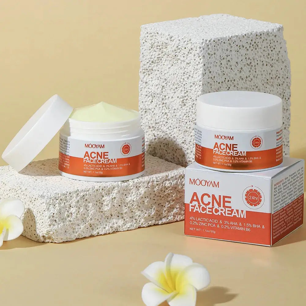 Herbal Acne Treatment Cream Anti Acne Face Cream Pimple Removal Spots Oil Control Shrink Pores Moisturizing Skin Care Cream