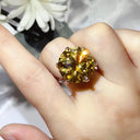 Colored Moissanite Six Claws 925 Ring