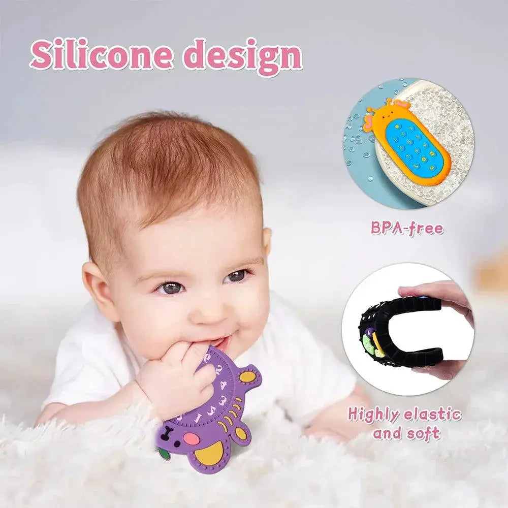 Baby Silicone Teether Remote Control Shape Gum Relief Toy