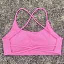 Breathable Spaghetti Strap Sports Bra Cross Back