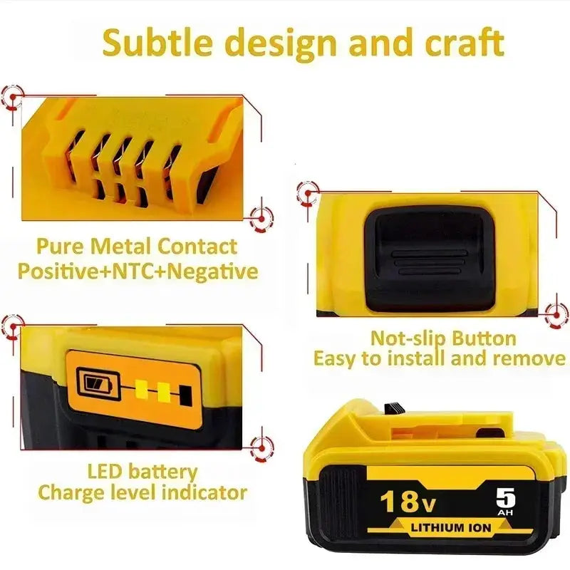 High Capacity 6Ah 18V Lithium Ion Battery For Tools