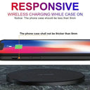 10W Wireless Charger Pad Stand Desktop Ultra Thin Fast Dock