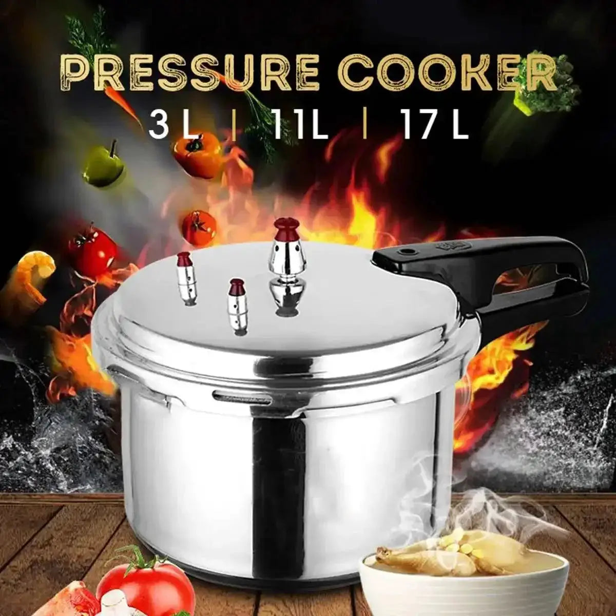 Pressure Cooker For Gas And Electric Multi Size Stoves