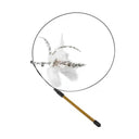 Interactive Cat Stick Toy Premium Quality Feather Bird Bell