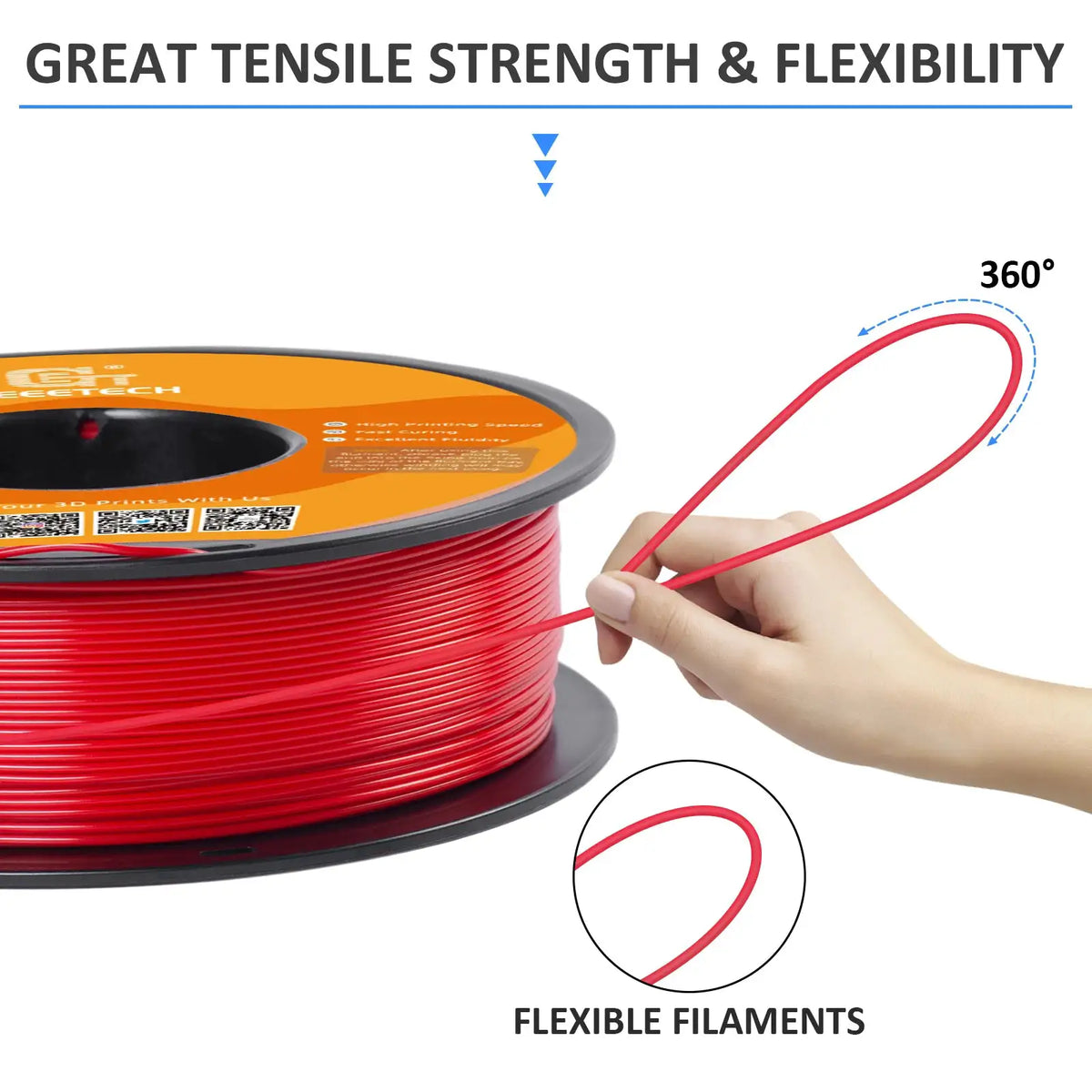 Geeetech High Speed PLA Filament 1Kg — Apple Green United Kingdom — product view 4