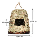 Natural Grass Hanging Bird Cage for Garden Decor Charm