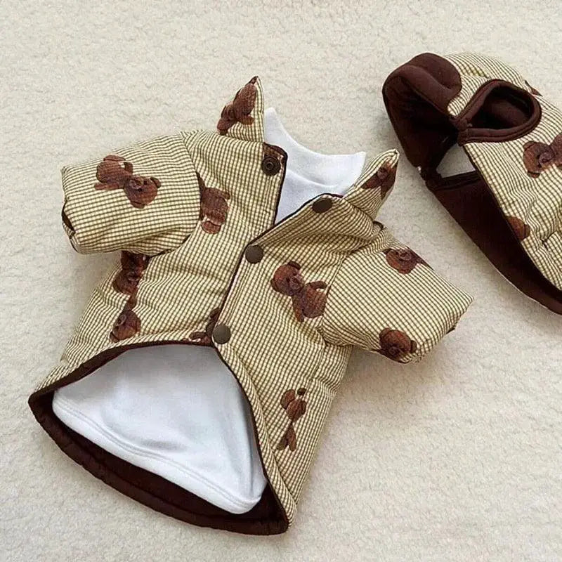 Pet Cotton Jacket Hooded Coat For Small Pets Cozy Warm
