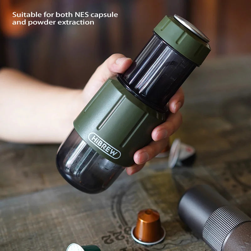 HiBREW Portable Coffee Machine Hot/Cold Water Manual Espresso — product view 2