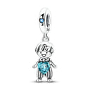 Sterling Silver Blue Charm Whale