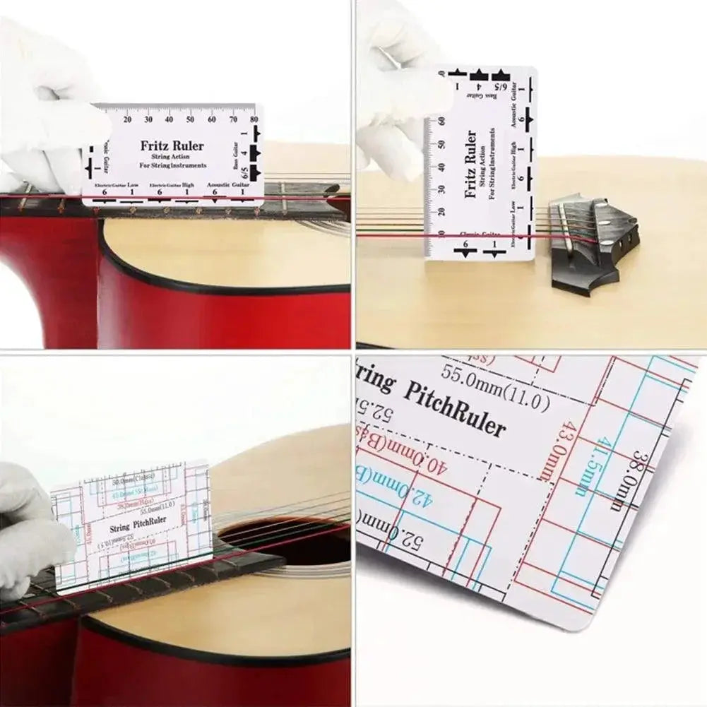 Guitar Steel String Gauge Ruler and Radius Gauge Tools
