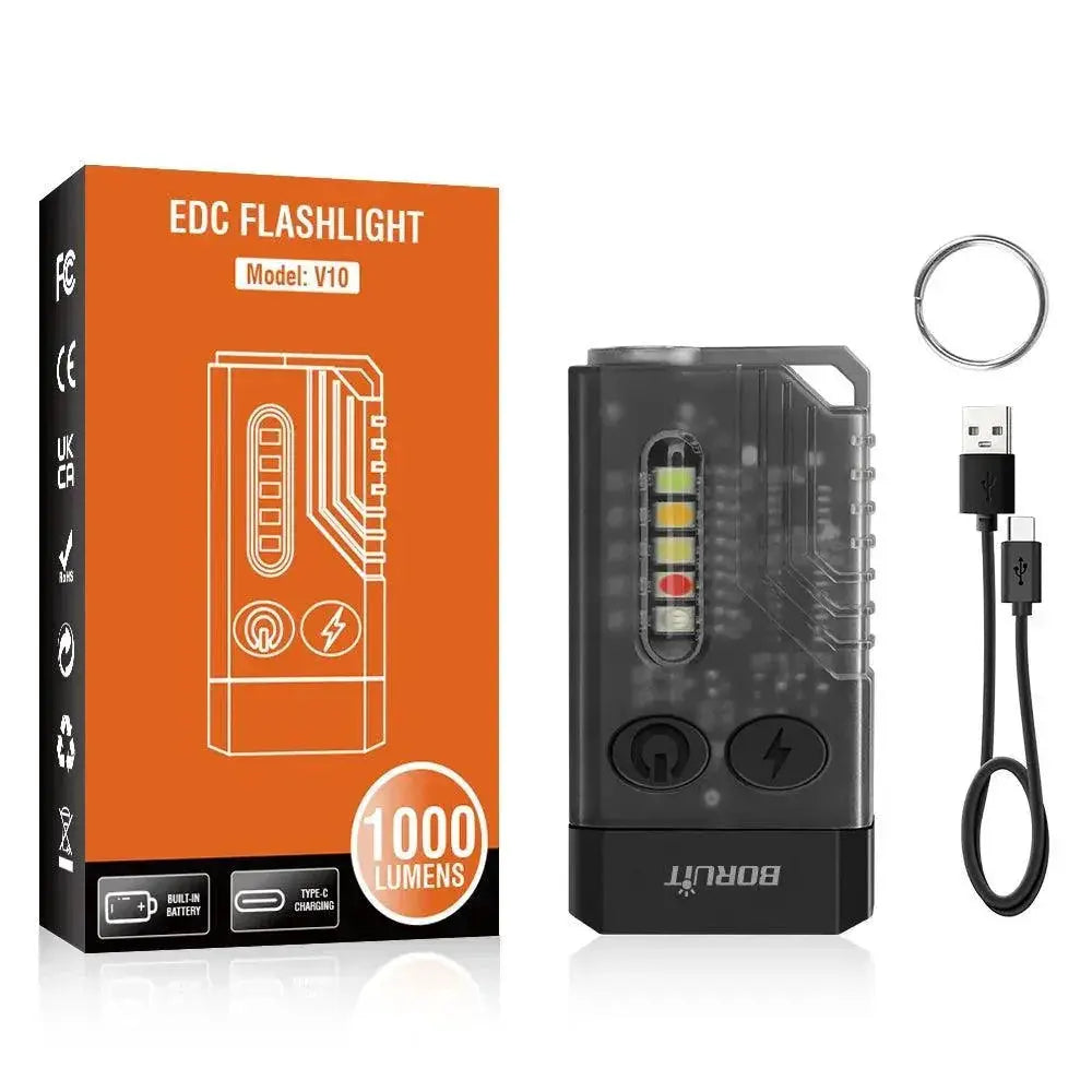 Illuminate Your Path Compact USB Keychain Flashlight
