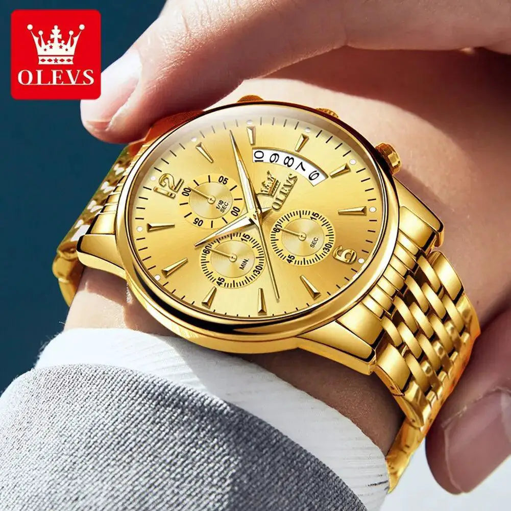 OLEVS Men's Pilot Watch Quartz Timepiece Water Resistant