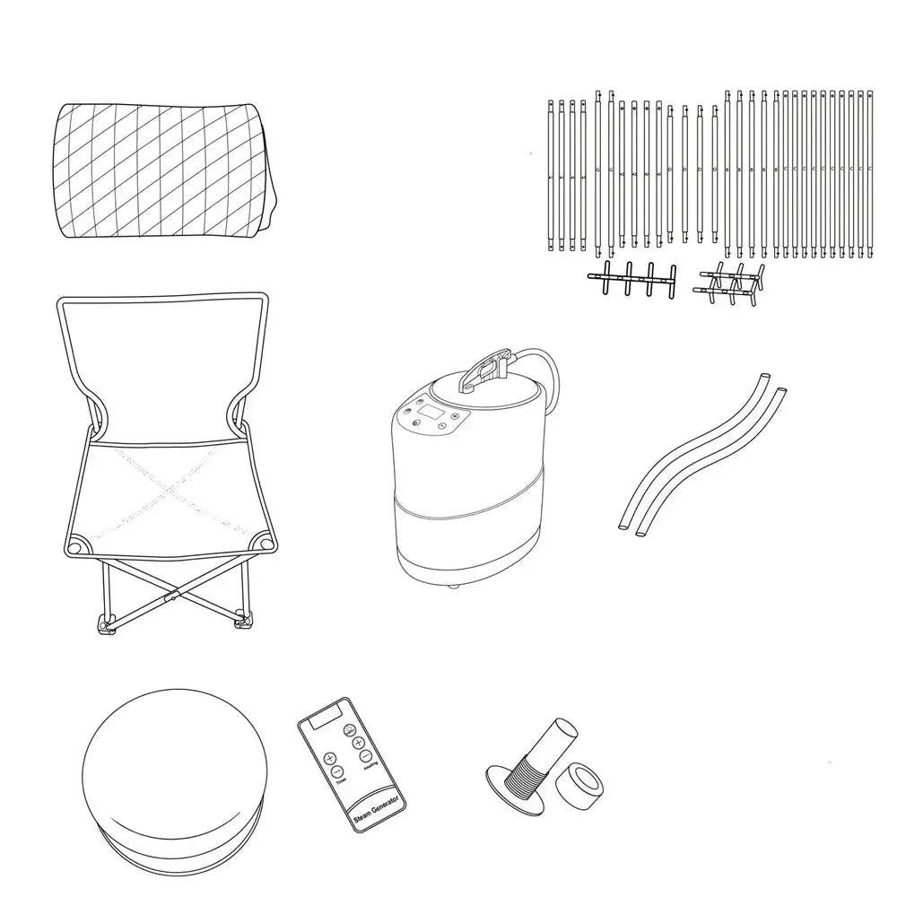 Full Body Steam Sauna 2000W One Person Box AU UK US EU - OurLum.com