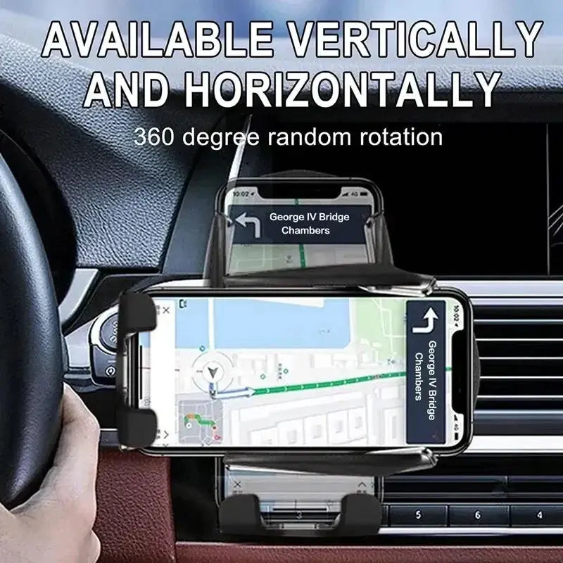 Car Wireless Charger Auto Mount Phone Holder 15W Fast Charge