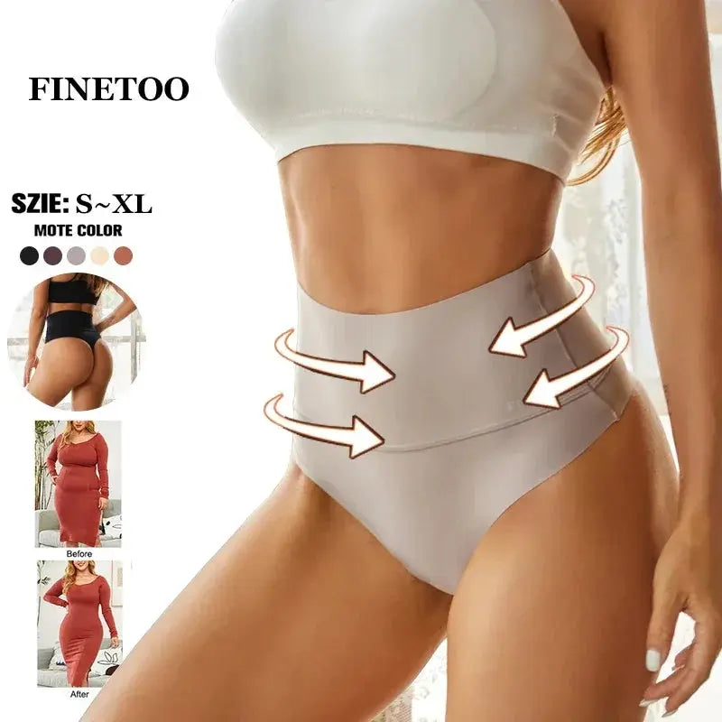Finetoo Women Seamless Shapewear Bodysuit Tummy Control