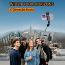 Telescopic Bluetooth Selfie Stick - 67 Inch Reach