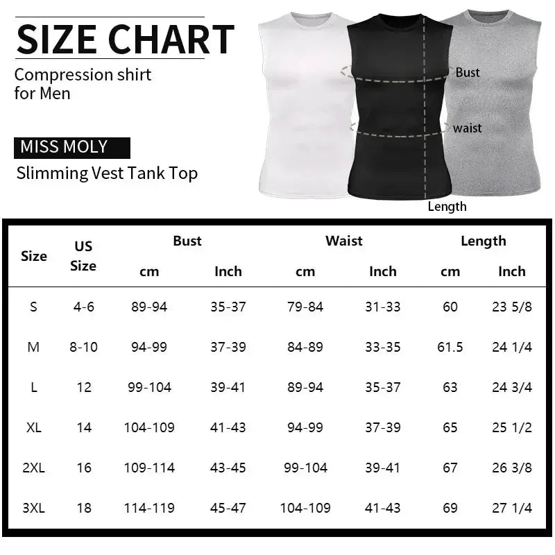Men Compression Tank Top for Tummy Control and Slimming
