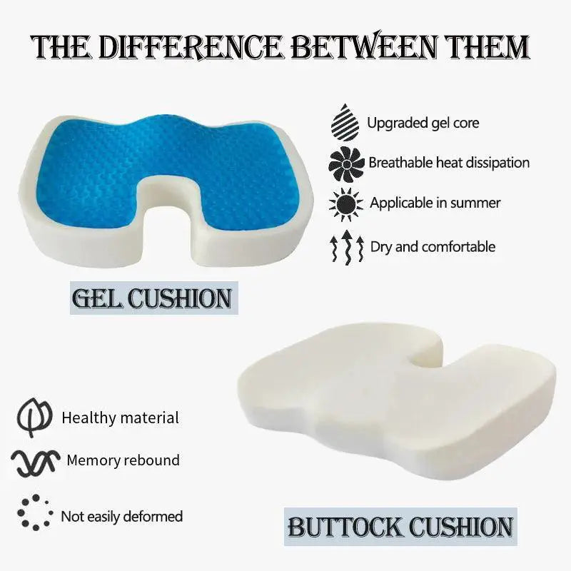 Orthopedic Memory Foam Seat Cushion With Massage Pad Comfort