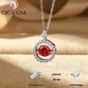 Moissanite Pendant Necklace in Sterling Silver Adjustable