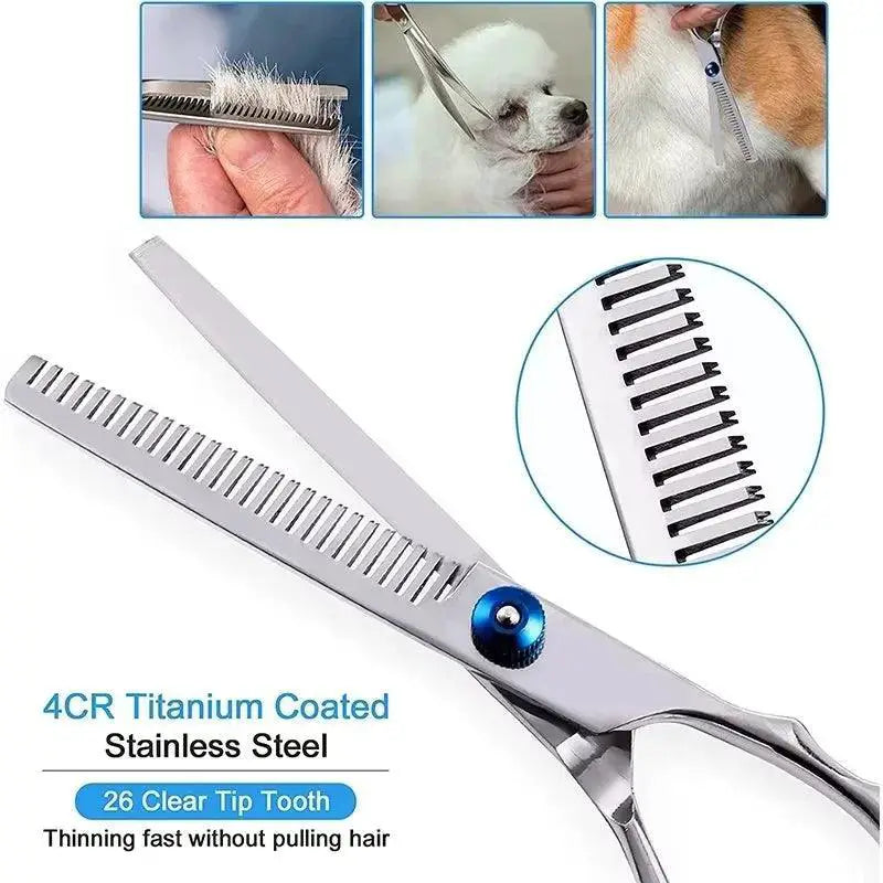 Safty Pet Grooming Scissors Professional Steel Dog Shears