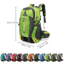 40L Water Resistant Travel Backpack For Camping Hiking Gear