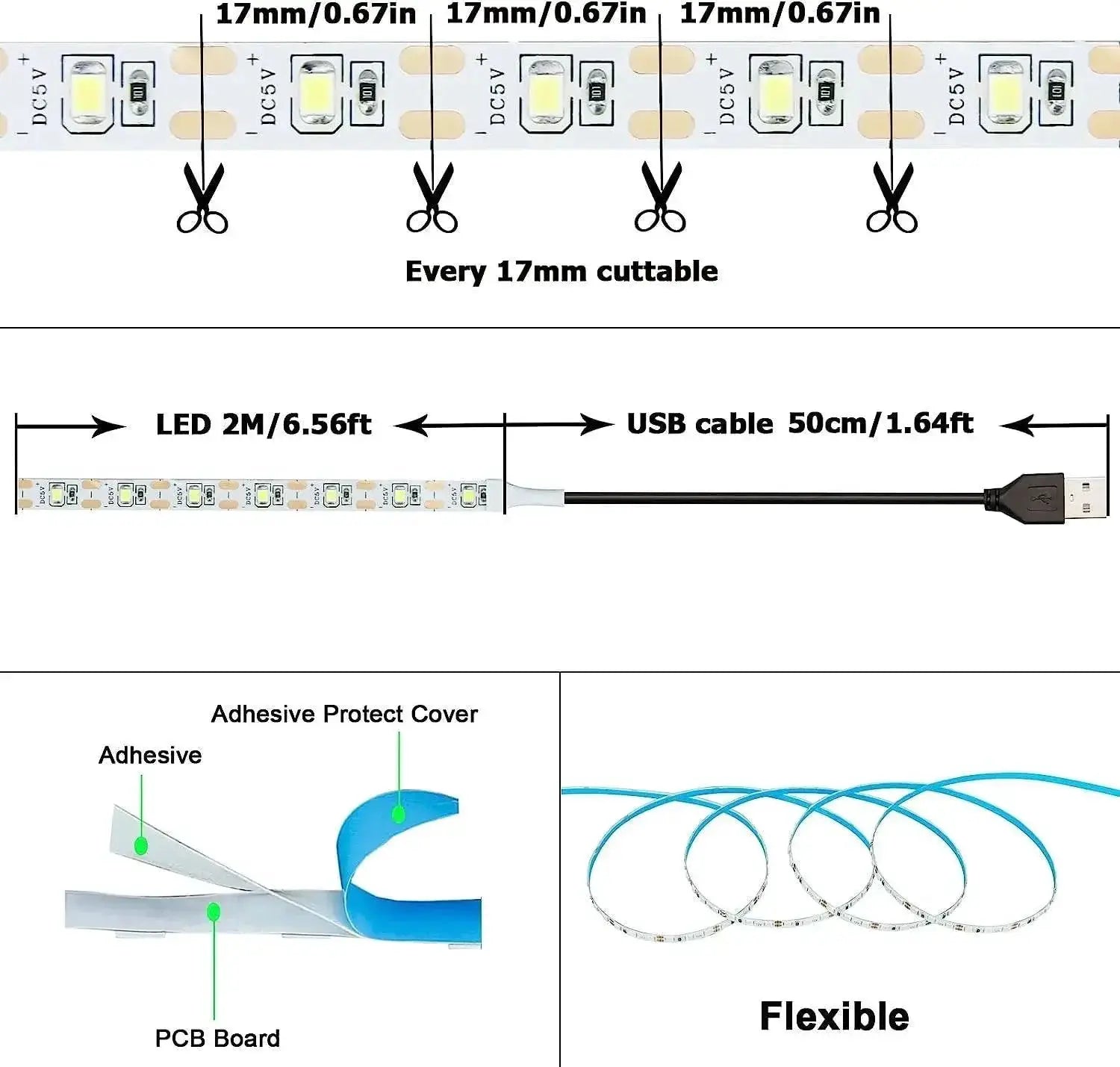 USB LED Strip Lights Colorful Effects For Vibrant Ambience