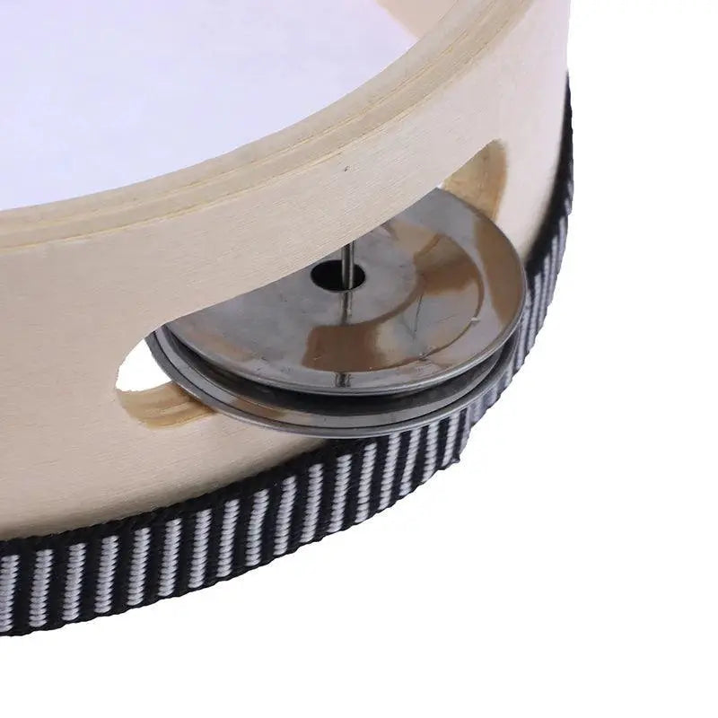 Wooden Tambourine Drum 15cm For Kids Educational Toy