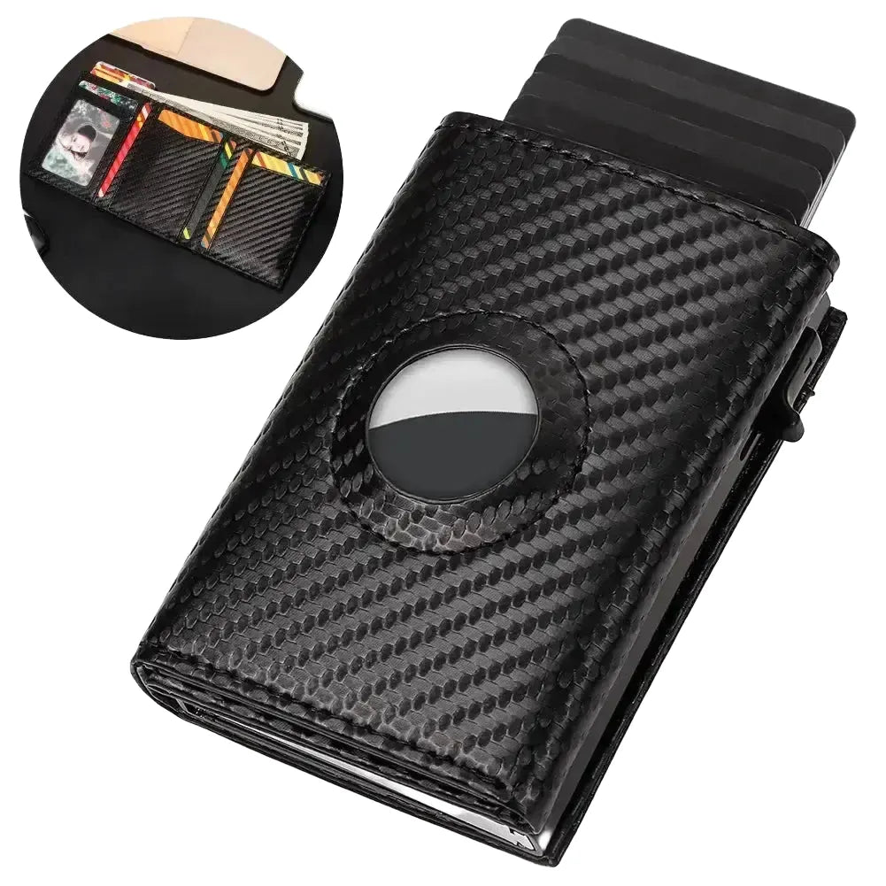 Secure AirTag Wallet for Men with Cards — product view 1