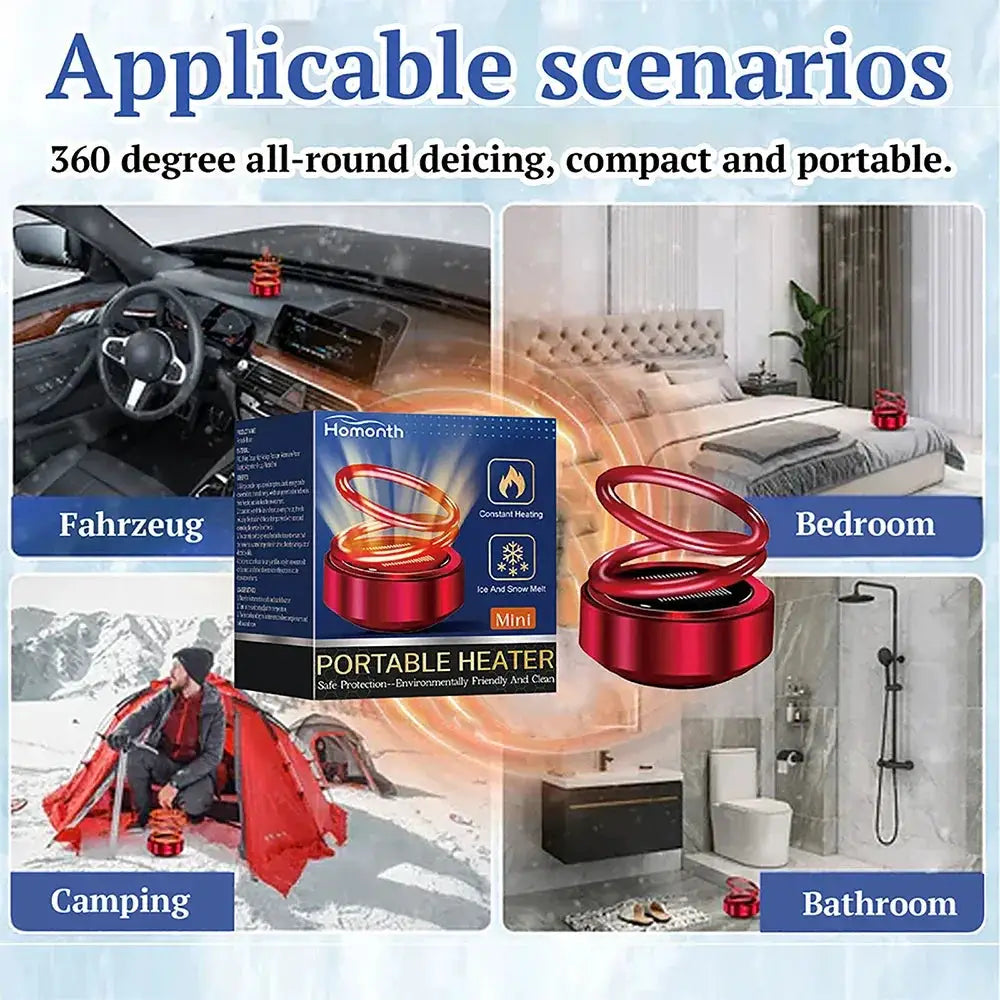 Portable Kinetic Heater Double Ring Solar Diffuser For Cars