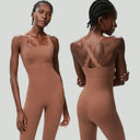 Plus Size Yoga Jumpsuit - Super Stretch Back